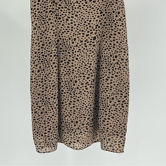 LULUS WOMEN’S LEOPARD PRINT MINI TANK STYLE MINI TAN BROWN DRESS - Picture 2 of 8